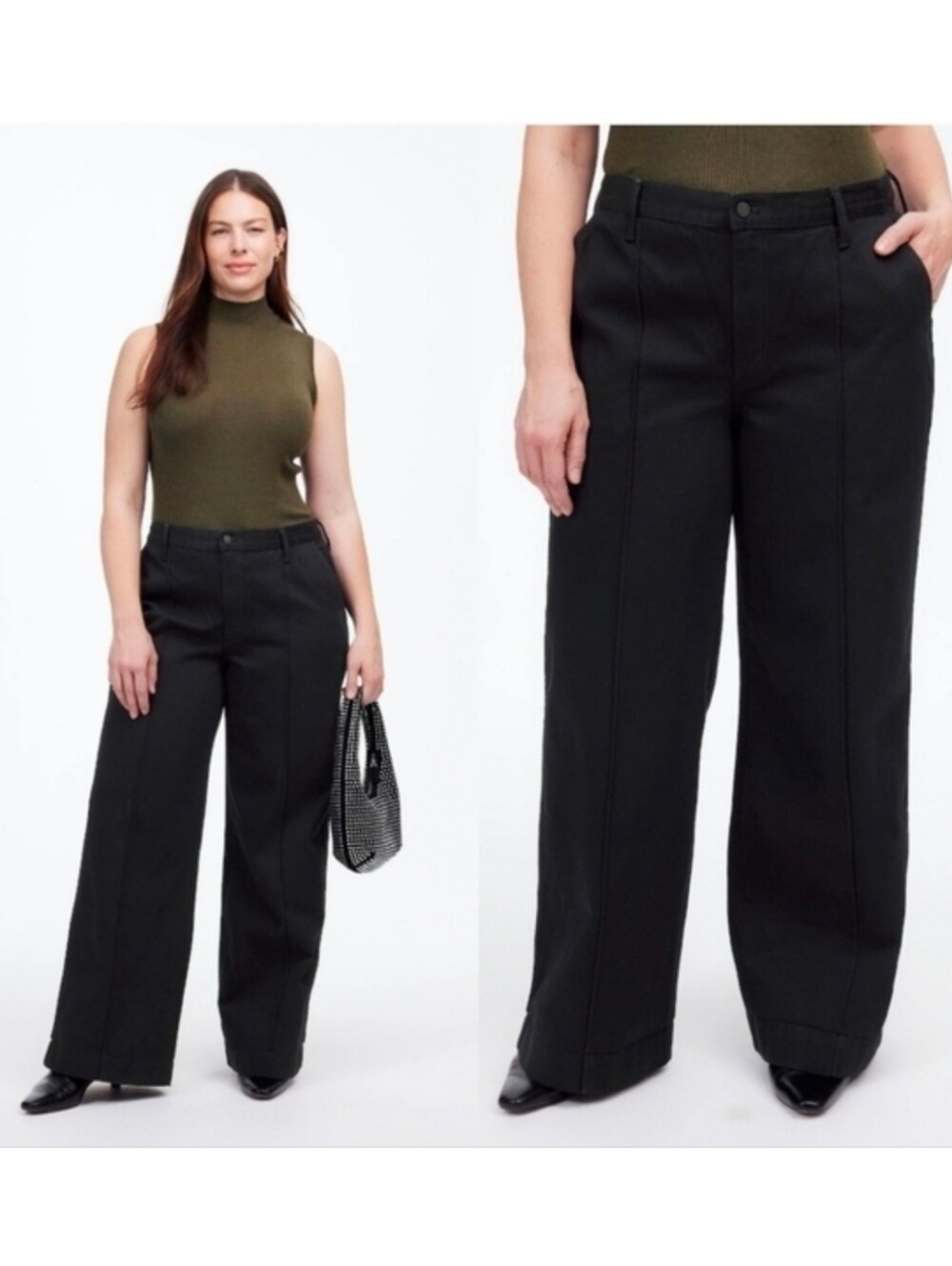 Madewell Super Wide Leg Trouser Jeans Black